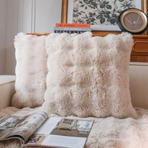 2-Pack Cozy Faux Fur Throw Pillow Covers