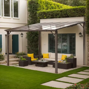 Wall Mounted 12' Galvanized Roof Gazebo