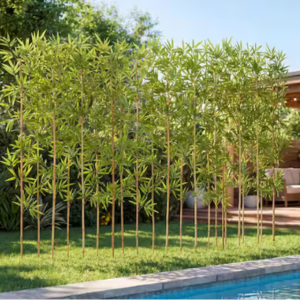24-Pack Artificial Bamboo Tree Privacy Fence