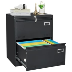 Metal Lockable 2-Drawer Lateral File Cabinet