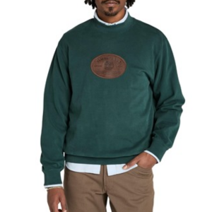 Timberland Men's Leather Badge Crewneck Sweatshirt