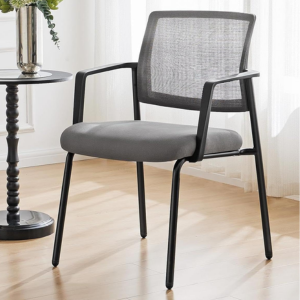 Upholstered Fabric Stacking Arm Chair