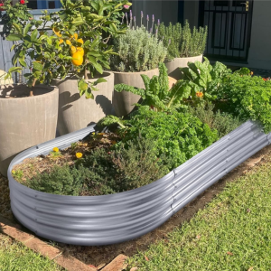 Galvanized Metal 4' Raised Garden Bed Kit