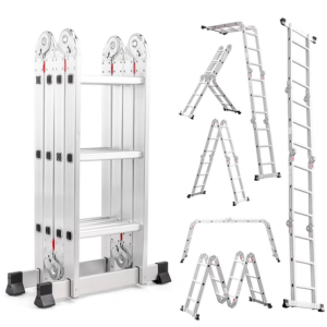 Ktaxon Aluminum 12.5' Folding Scaffold Ladder