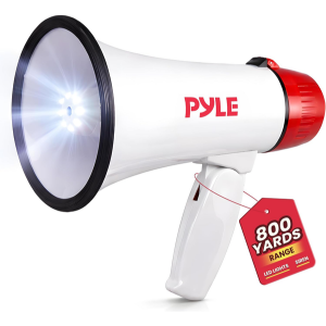 Pyle 30W Megaphone Bullhorn Speaker w/Siren & LED