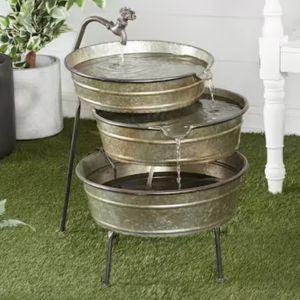 Farmhouse Galvanized Steel Spigot Fountain