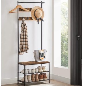 Entryway Hall Tree w/Bench & Shoe Storage