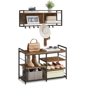 Multifunctional Hall Tree w/Shoe Bench