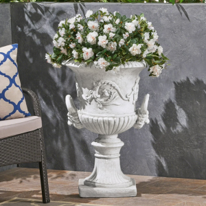 Concrete Chalice Garden Urn Planter