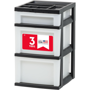 IRIS USA 3-Drawer Rolling Organizer Cart