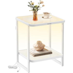 2-Tier LED End Table