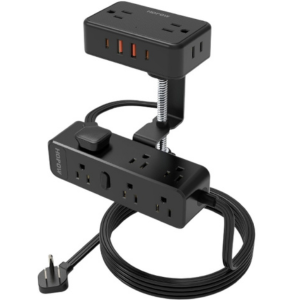 Dual Layer Desk Clamp Power Strip