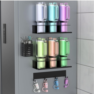 4-Pack Magnetic Refrigerator Stanley Holder w/Hooks