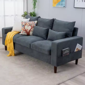 3-Seater Upholstered Fabric Sofa