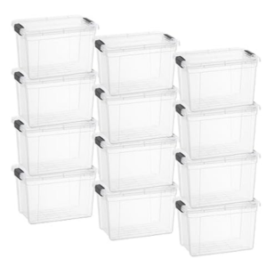 12-Pack 2.5Qt. Storage Bins w/Lids