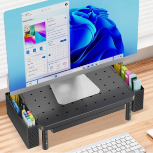 Adjustable Monitor Stand w/Storage
