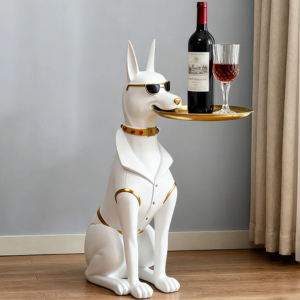 Dog End Table w/Tray