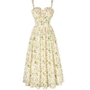 Scarlet Darkness Floral Corset Maxi Dress