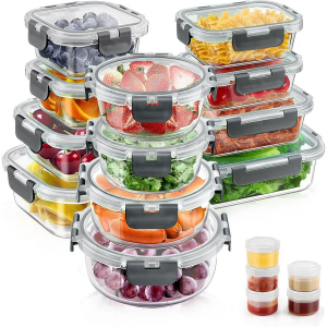 17-Piece Glass Food Storage Containers w/Lids