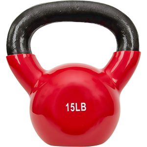 Sunny Health & Fitness 15lbs. Vinyl Coated Kettlebell