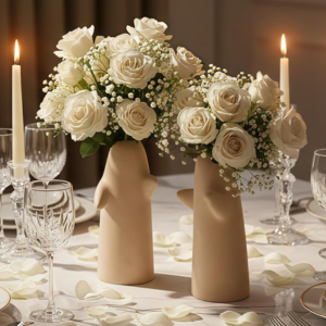 Set of 2 Ceramic Flower Vase