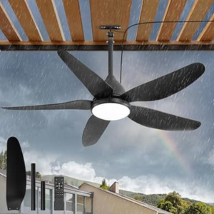 Glowivia Outdoor Ceiling Fan w/Light