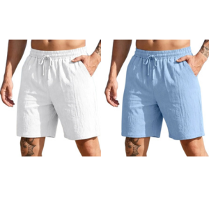 2-Pack Men's Linen Summer Shorts