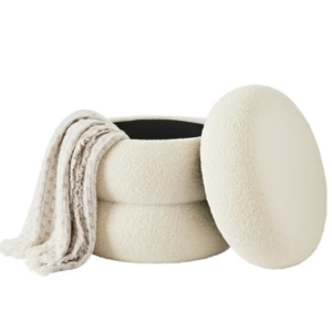 Mainstays Boucle Cloud Storage Ottoman