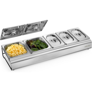 Stainless Steel Condiment & Topping Station