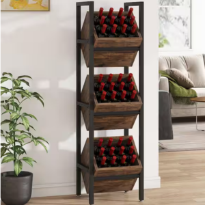 36-Bottle 3-Tier Standing Wine Rack