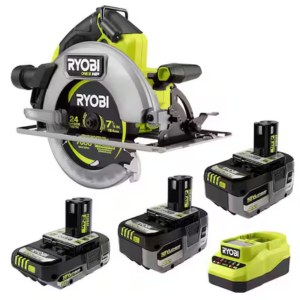 Ryobi 18V Cordless Circular Saw w/3 Batteries & Charger