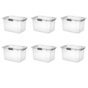 Sterilite 6-Count 30Qt. Clear Storage Box