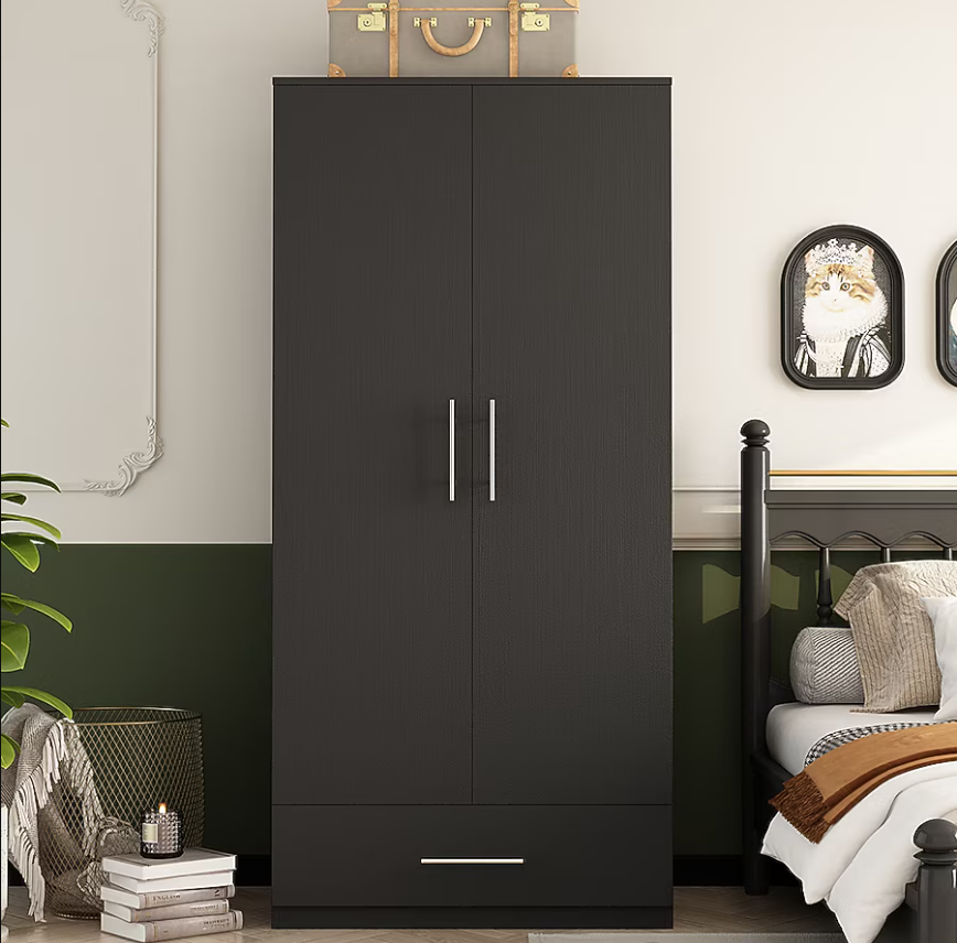 2-Door Wood Armoire Closet