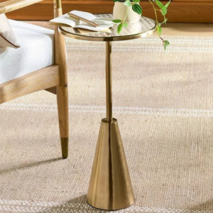 Hearth & Hand Glass/Brass Accent Side Table