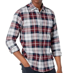 Amazon Essentials Men's Flannel Long Sleeve Shirt