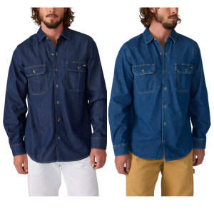 Dickies Men's Long Sleeve Denim Shirt