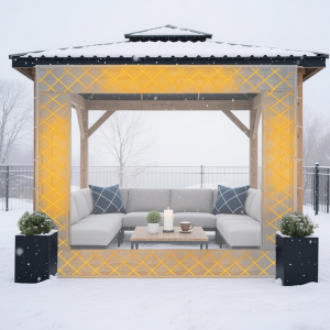 Thermal Outdoor 8' Gazebo Curtain