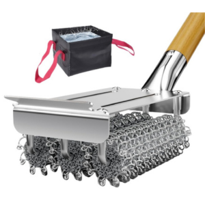 BBQ Grill Brush w/Collapsible Water Bucket
