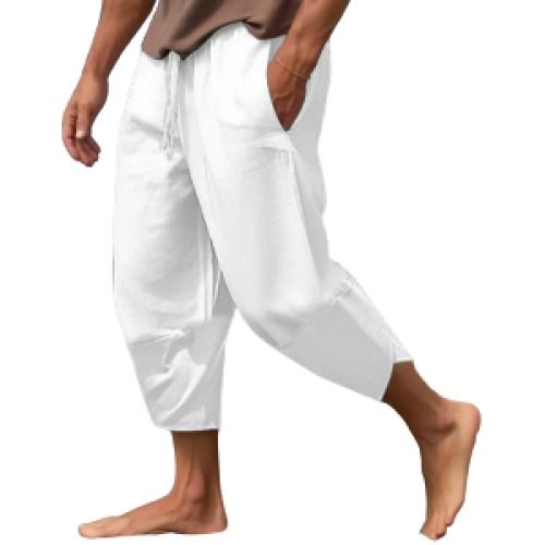 Men's Linen Capri Pants