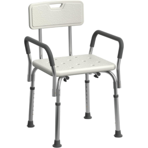 Medline Adjustable Padded Shower Chair Seat w/Armrests & Back