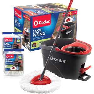 O-Cedar EasyWring Spin Mop & Bucket w/2 Refills