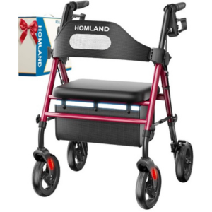 Foldable Rollator Walker w/Seat & Backrest