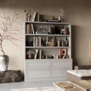 Wood 3-Shelf Accent Bookcase