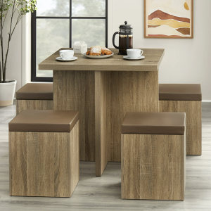 Mainstays 5-Piece Dexter Dining Set w/Storage Ottoman
