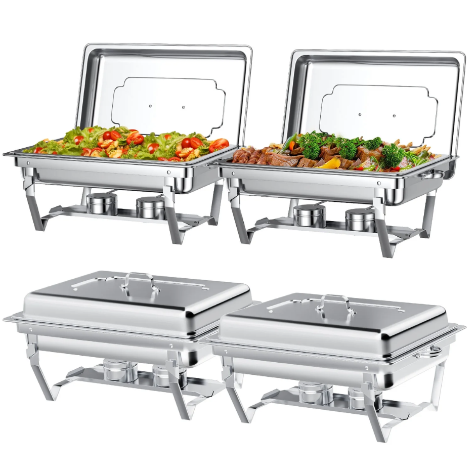 4-Pack Chafing 8Qt. Dish Buffet Set