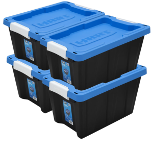 Hart 4-Pack 5Gal. Lockable Storage Bins
