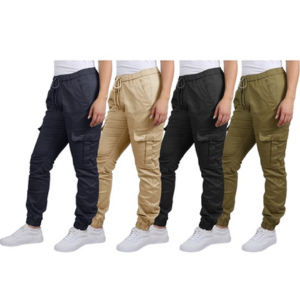 3-Pack Women's Assorted Cotton Cargo Jogger Pants