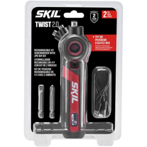 Skil Twist 2.0 Rechargeable 4V Cordless Screwdriver Kit w/Pivoting Head