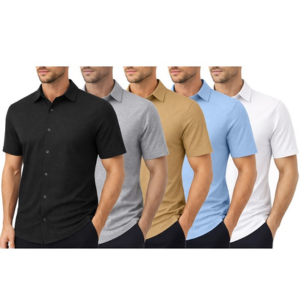 5-Pack Men's Knit Button Down Shirt