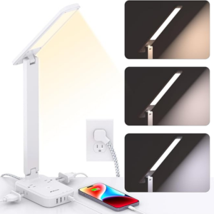 4 Outlets & 4 USB Ports Desk LED Power Strip